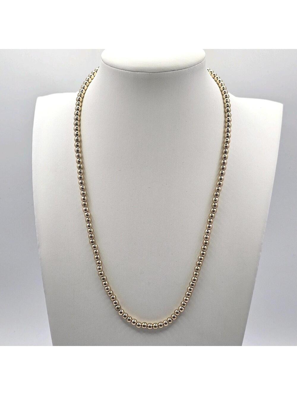 BaubleBar Gold Tone Beaded Ball Chain Necklace 18″ + 3″ Extender